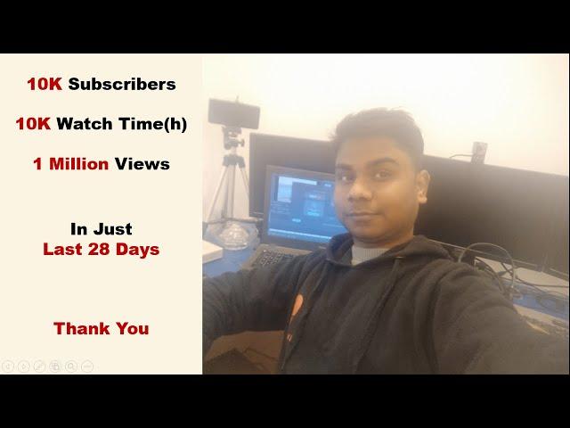 Last 28 days on YouTube - DevelopersGuides | 10K Subscribers | 1M Views | 10K watch time hours