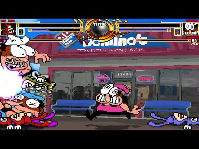 NICK54222 MUGEN: The Noid 4X VS Peppino 4X