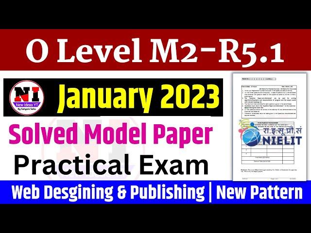 O Level Practical 2023 | M2-R5 Practical Model Paper | Web Designing Practical Question Paper #m2r5