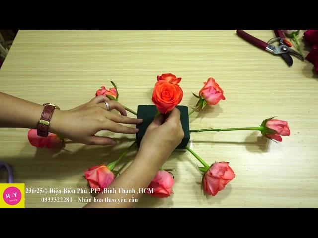 DIY Lisianthus mix rose ,White Baby Flower Arranged by Oval shape |Flower shop 34