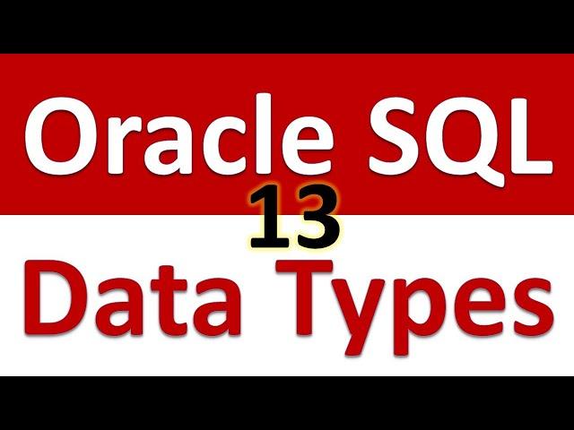 Oracle SQL Developer Tutorial For Beginners  13   Data Types