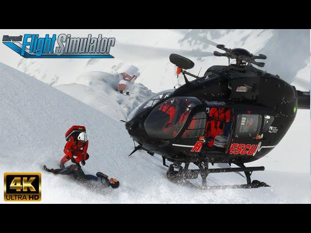 HPG H145 |  HEMS Rescue | Snowy Conditions | 4K | Microsoft Flight Simulator