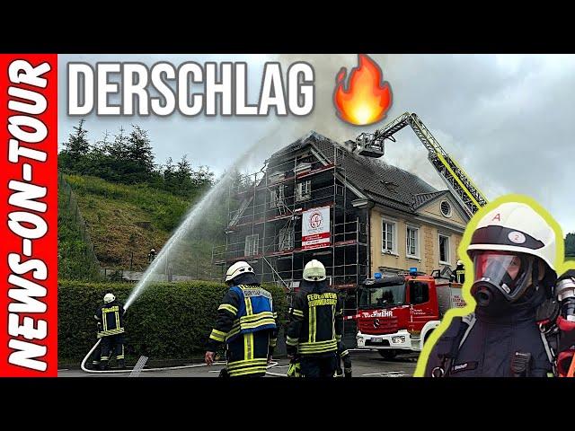 Großeinsatz in Derschlag GM: Dachstuhlbrand fordert über 50 Feuerwehrleute | 22.06.2024 NEWS-on-Tour