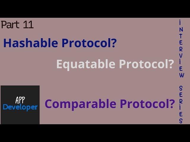 Equatable || Comparable || Hashable protocol in Swift