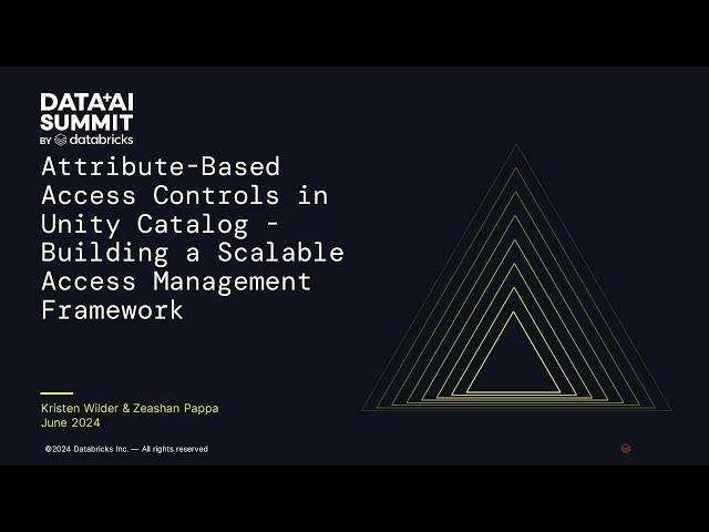 Attribute-Based Access Controls in Unity Catalog - Building a Scalable Access Management Framework