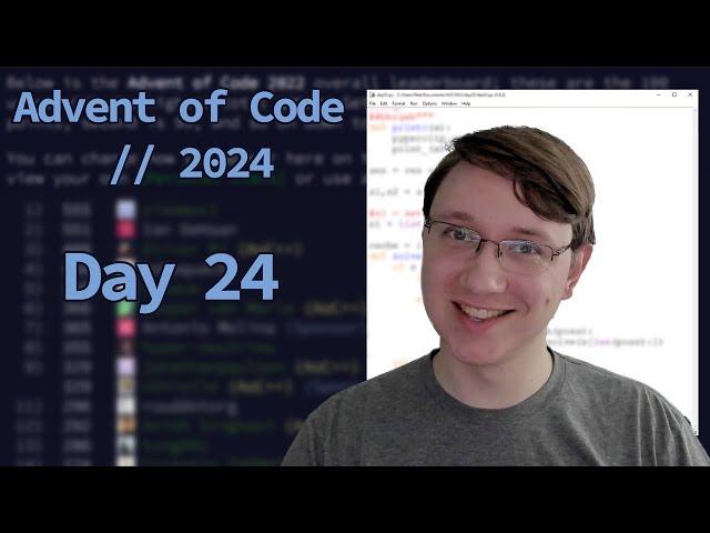 Advent of Code 2024 Day 24 - 12th place!