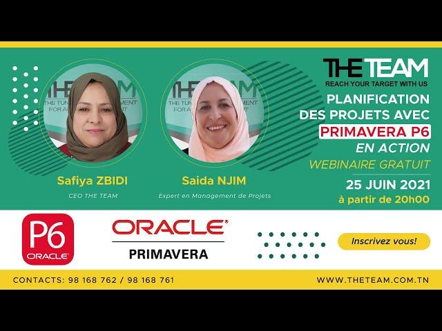 Oracle Primavera P6 - Présentation & formation pratique avec THE TEAM