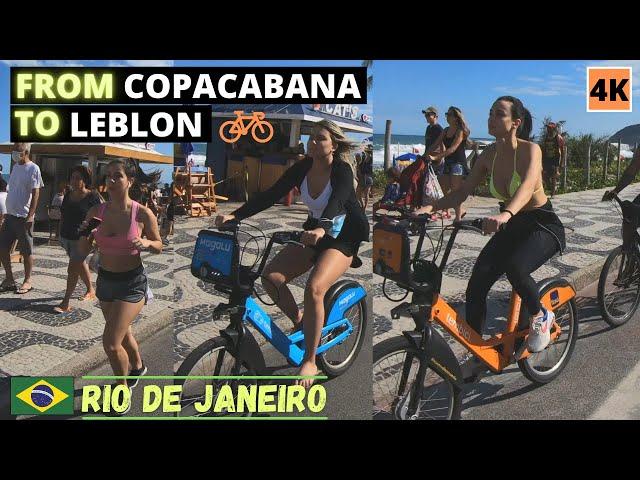  | Cycling in Copacabana, Ipanema & Leblon Beaches ️ | Rio de Janeiro, Brazil |  ⁴ᴷ⁶⁰
