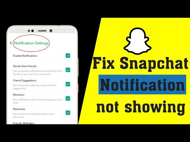 How To Fix Snapchat Notification Not Working Problem In Android Mobile