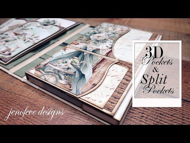 3D Pockets + Split Pockets + Corner  Pockets & A Flip Page  ~ Step by Step Tutorial