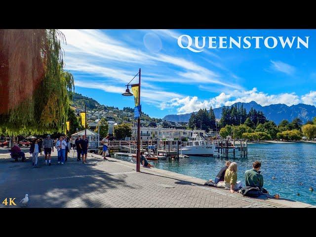 Queenstown Morning Walk Feb 2024 | City Centre Queenstown | South Island New Zealand Walking Tour 4K