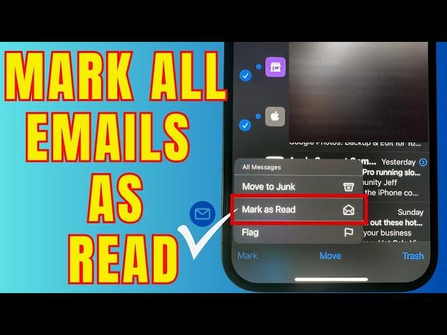 How to Mark as Read all Emails in Mail app on iPhone (iOS 18.2)