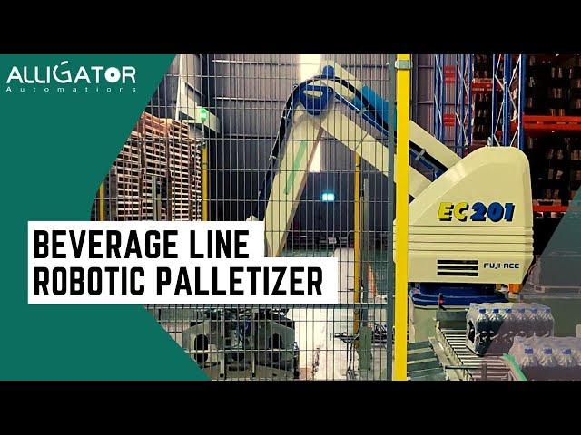 Beverage Line Robotic Palletizer System | Alligator Automations