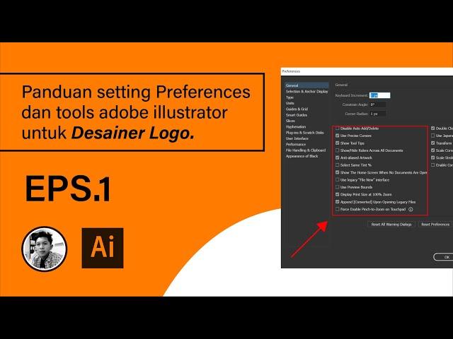 Cara setting preferences dan tools adobe illustrator untuk desainer logo