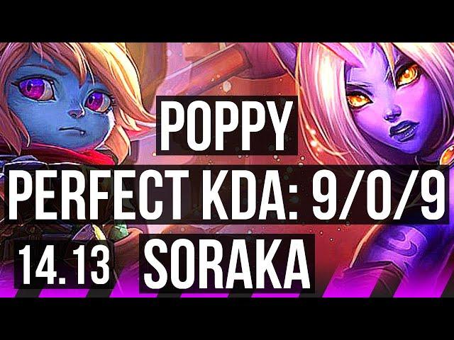 POPPY & Twitch vs SORAKA & Ezreal (SUP) | 9/0/9, 1500+ games, Legendary | NA Grandmaster | 14.13