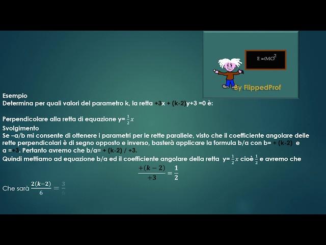 Matematica impariamo i problemi sulla retta col parametro K esempio 3