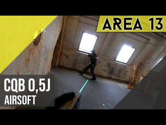 AREA13 | Airsoft Gameplay mit 0,5 Joule im CQB | Vollauto & Tracer | Airsoft & Paintball