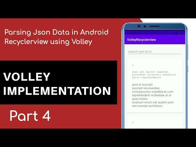 Lecture #4|  Fetch JSON data in recycler view using Volley Library