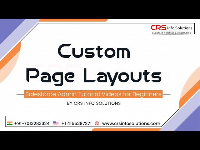 Custom Page Layouts in Salesforce Admin Dashboard