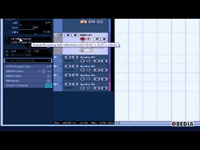 CUBASE:How to setup MIDI