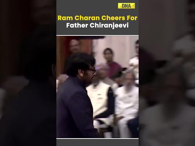 Padma Awards 2024: Proud Ram Charan Cheers For Father Chiranjeevi #ramcharan #chiranjeevi #shorts