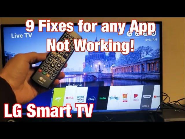 LG Smart TV: App is Not Working? 9 FIXES! Netflix, Prime Video, Sling, Hulu, YouTube, Disney+, etc