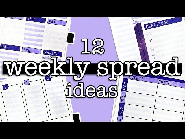 12 Bullet Journal Weekly Spread Ideas 