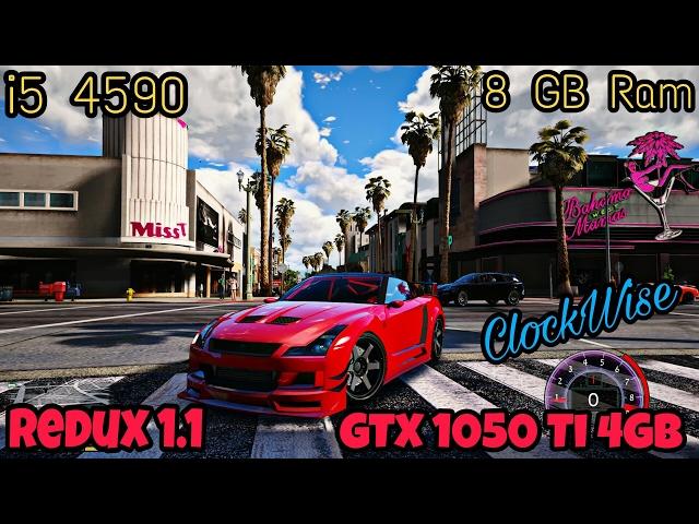 GTA V Redux 1.1 - Gameplay | GTX 1050 Ti 4GB | i5 4590 | 1080p Full HD