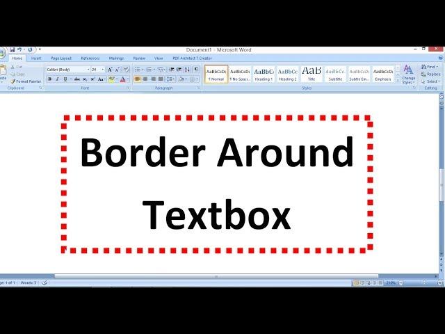 How to Add Border Around Text Box - MS Word