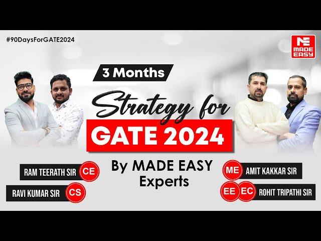 Master GATE 2024 | 3-Months Strategy by Experts | The Ultimate Guide to GATE 2024 | MADE EASY