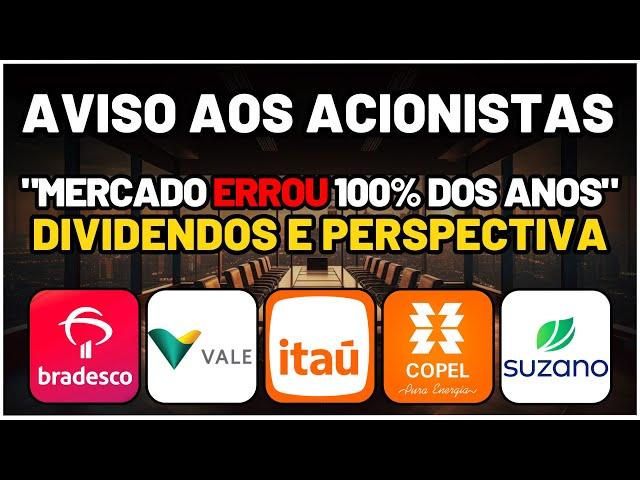 BBDC4 e ITUB4: GRANDES DIVIDENDOS! VALE3: MERCADO SEMPRE ERRA? CPLE6 e SUZB3: VALORIZAÇÃO das AÇÕES