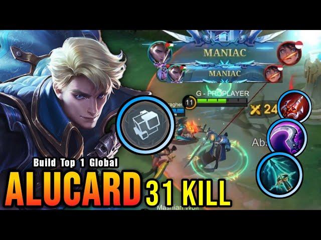 31 Kills + 2x MANIAC!! New Alucard One Hit Build and Emblem!! - Build Top 1 Global Alucard ~ MLBB