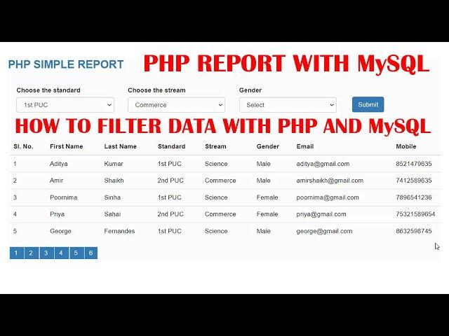 How to create reports based on various conditions with drop downs using PHP MySQL & Bootstrap