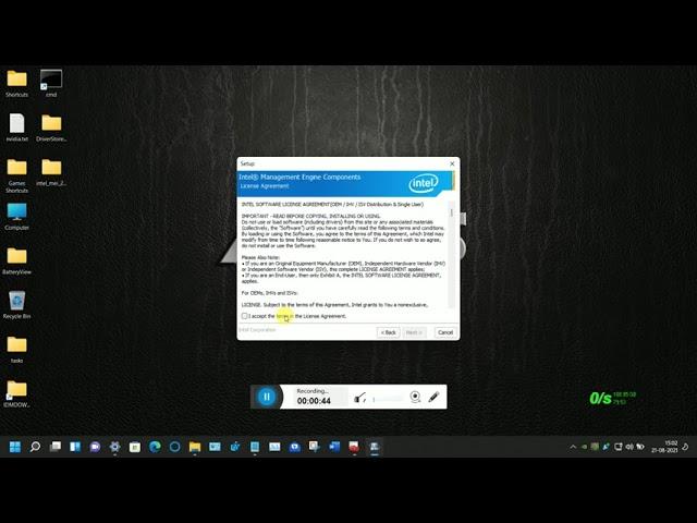 Installed Intel ME Components driver 2124.100.0.1096 on ASUS R542UQ-DM153 with X542UQ.309SA