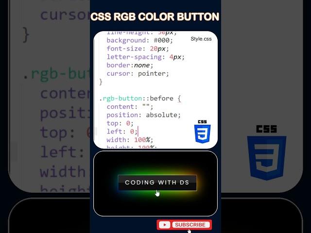 Animated Glowing Button - How to Design Glowing Button with Hover Effects