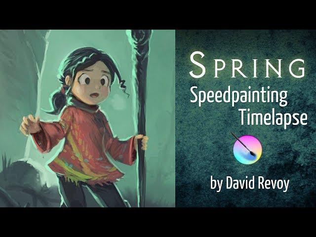 Spring project: Krita speedpainting timelapse