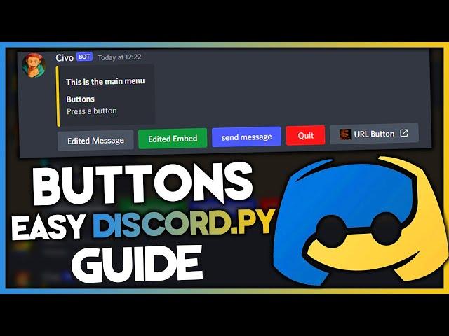 (Discord.py)How To Create a Button Menu Easy | Everything You Need To Know