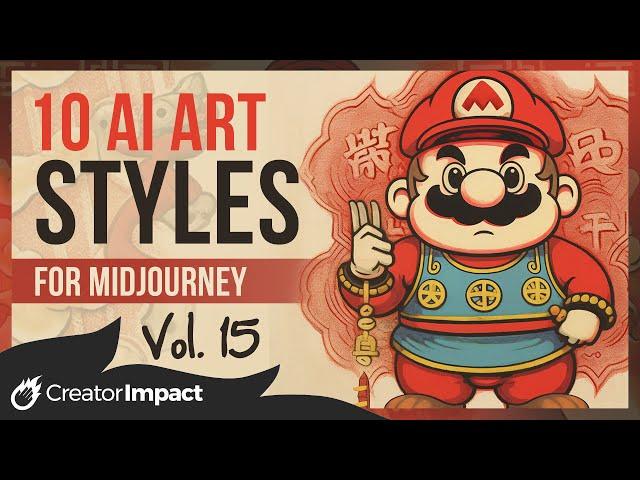 10 TRANSFORMATIVE Midjourney ART STYLES: Vol 15 (Prompt tips!)