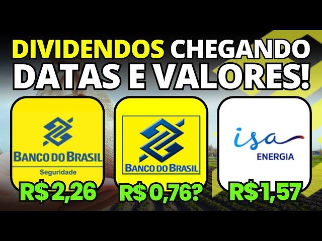 MEGA DIVIDENDOS | BBAS3, BBSE3 e ISAE4 | ATENÇÃO NAS DATAS E VALORES DO DIVIDENDO PROJETIVO