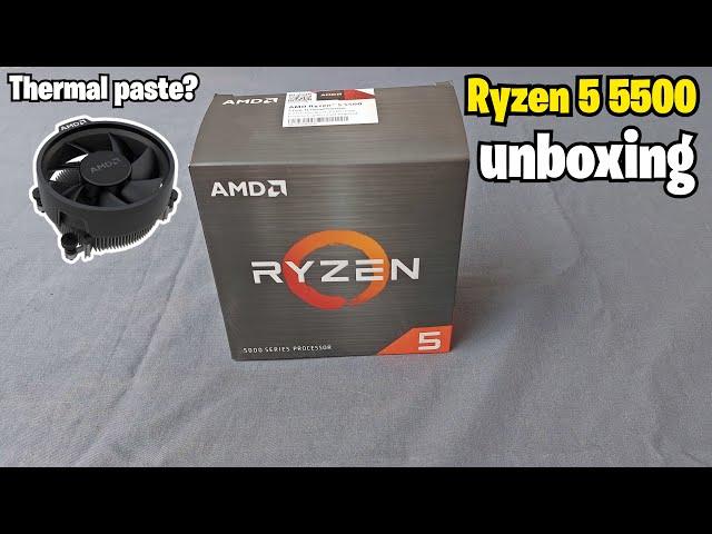 AMD Ryzen 5 5500 Unboxing - Pre Applied Thermal Paste?