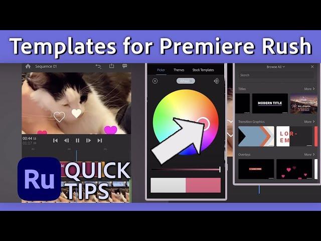 How to Use Motion Graphics Templates in Premiere Rush | Adobe Tutorial w/ Jessica Neistadt