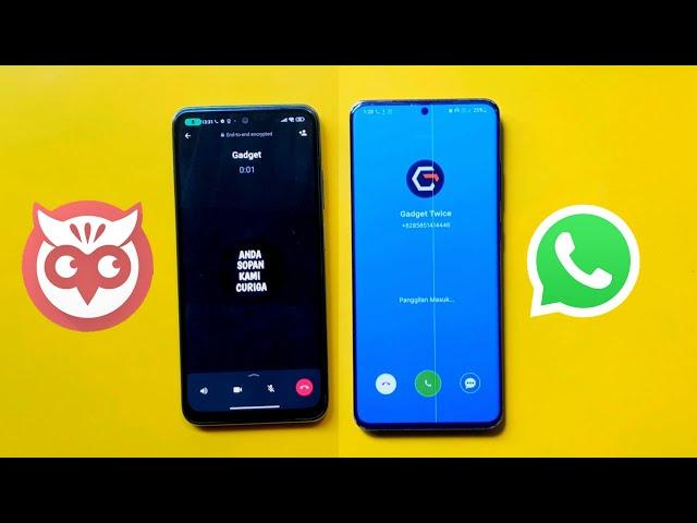 NumBuster VS Whatsapp incoming call ,Samsung+Redmi Note