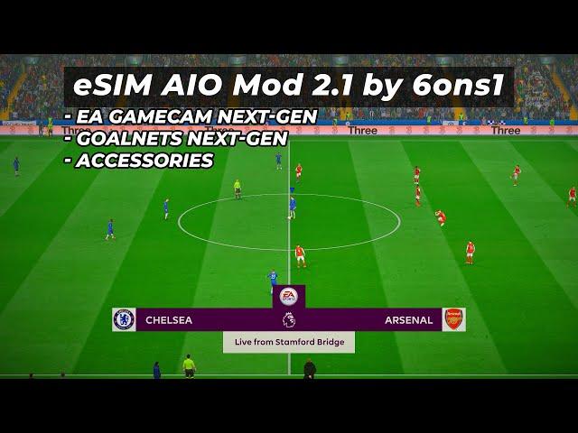 eSIM AIO Mod 2.1 For FIFA 22 | (CAMREAL, GOALNETS ,TURFSREAL) | TU17