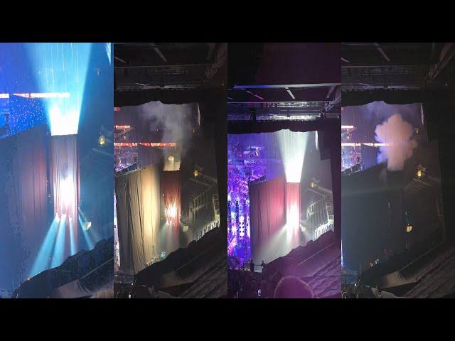 WWE Raw 8-7-2023 Pyro "Behind the Stage" Concussion Mortar View