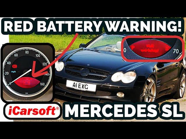 Mercedes Red Battery Warning - Visit Workshop! - iCarSoft Diagnose & Fix!