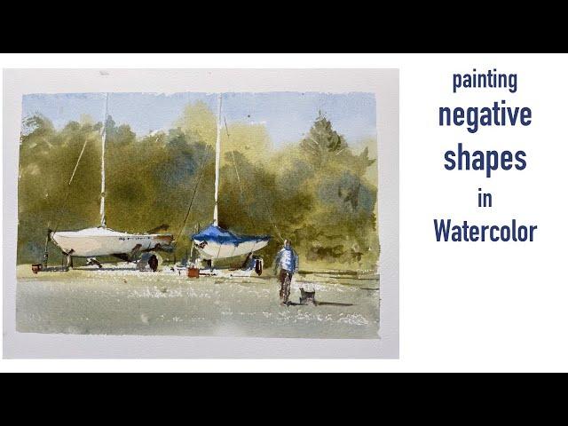 Painting Negative Shapes in Watercolor | Demo