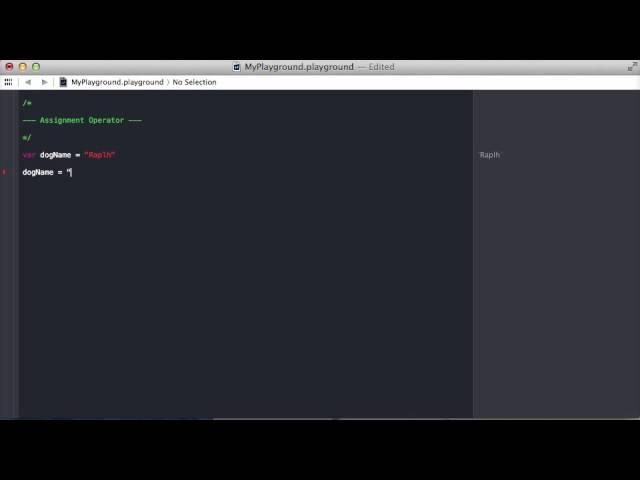 18. Assignment Operator | Swift Course on Udemy