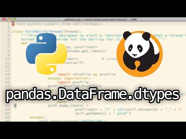 Pandas dtypes Python tutorial: pandas.Dataframe.dtypes