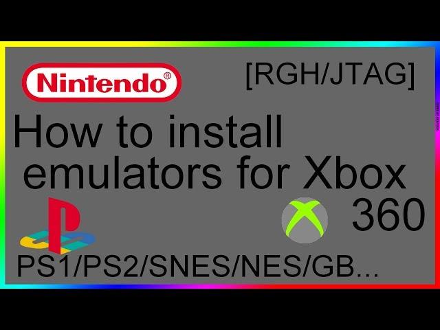 How to install emulators for Xbox 360 (SNES/NDS/PS1...) [RGH/JTAG]