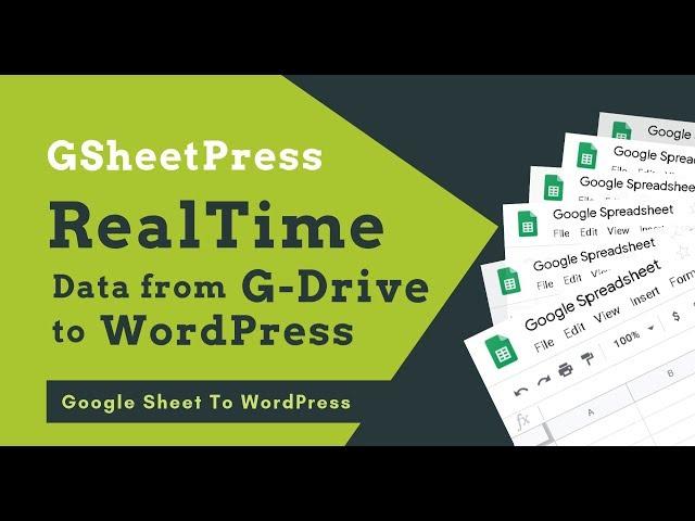 How to publish Real time data from Google Sheet to WordPress